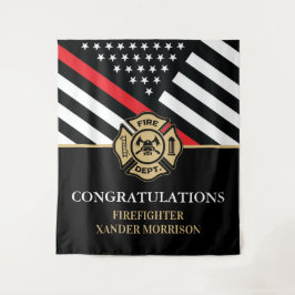 Tapiz Graduación de la Academia de Bomberos Bandera de L