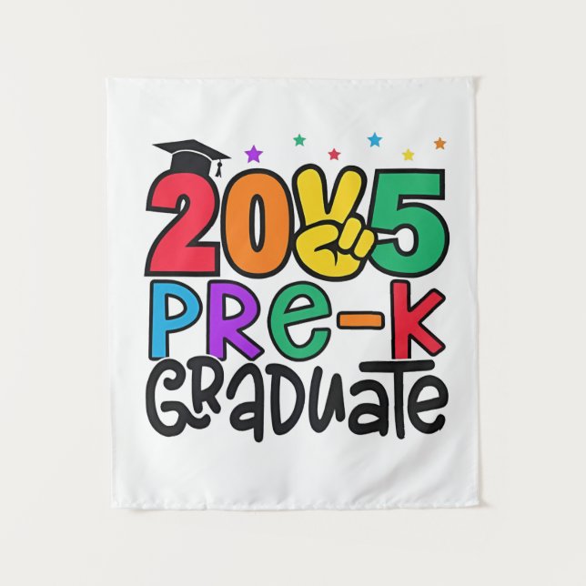 Tapiz Graduación de Preescolar Kids Pre-K 2025 (Anverso)