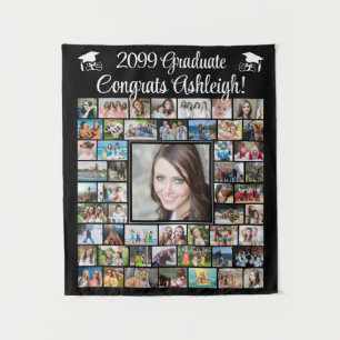 Tapiz Graduación moderna 52 Personalizado de Collage de