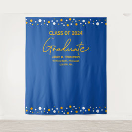Tapiz Graduación Moderna de Graduado Amarillo Naranja Az