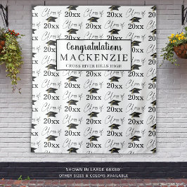 Tapiz Graduación Moderna PROMOCIÓN 20XX Foto con Patrón