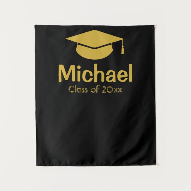 Tapiz Graduación personalizada Clase básica de 2023 (Anverso)
