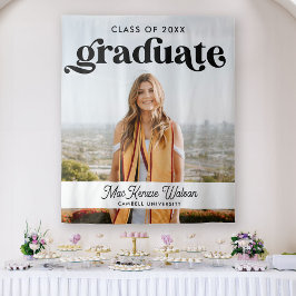 Tapiz Graduado Boho Chic Moderno Clase de 2025 Graduació