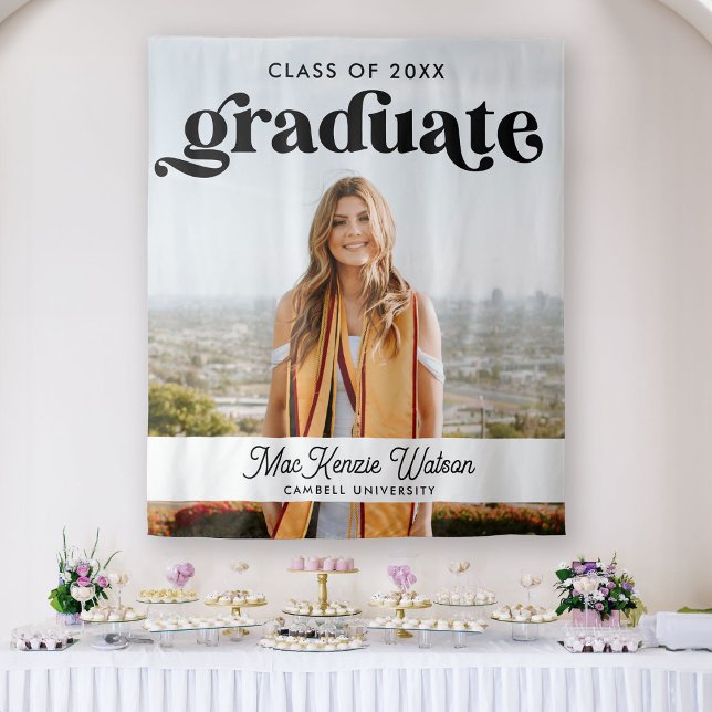 Tapiz Graduado Boho Chic Moderno Clase de 2025 Graduació (Subido por el creador)