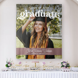 Tapiz Graduado Boho Chic Moderno Clase de 2025 Graduació