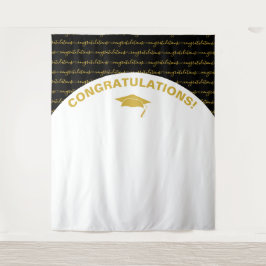 Tapiz Graduado con Estilo de Negro y Dorado