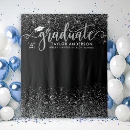 Tapiz Graduado de la fiesta moderna de graduación de gui