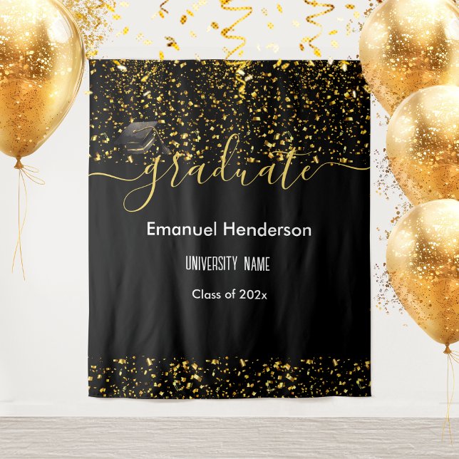 Tapiz Graduado de Oro Fiesta de Graduación de Secundaria (Subido por el creador)