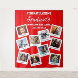 Tapiz Graduado Rojo Blanco Foto de Insta Apodos de la Es