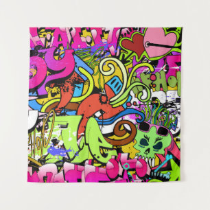 Tapiz Graffiti Art: fondo estilo Hip-Hop