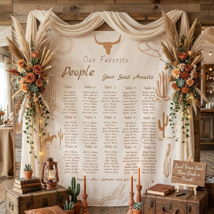 Tapiz Gráfico de asientos de boda de personas favoritas 