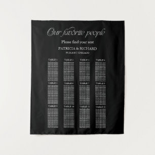 Tapiz Gráfico de Asientos de Boda "Nuestras Personas Fav