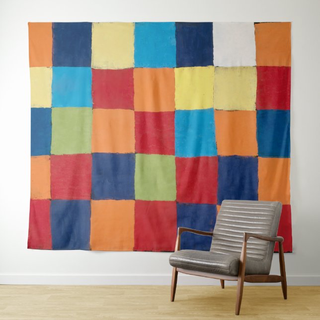 Tapiz Gráfico de color "Qu 1" | Paul Klee | (In situ (horizontal))
