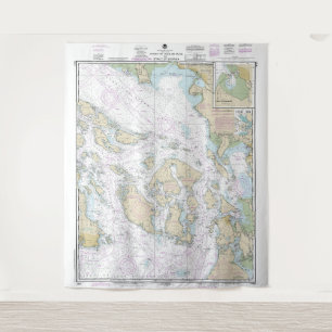 Tapiz Gráfico del Estrecho de Juan de Fuca al Estrecho d