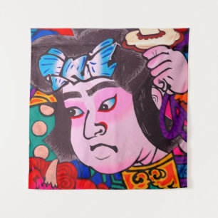 Tapiz Gráfico sobre Kiteart tradicional japonés, kite, s