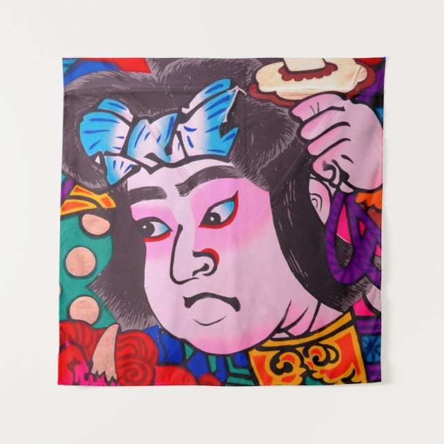 Tapiz Gráfico sobre Kiteart tradicional japonés, kite, s (Anverso)