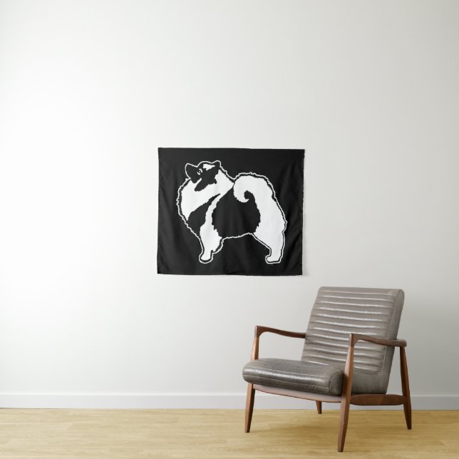 Tapiz Gráficos de Keeshond - Arte de perro original lind (In situ (horizontal))