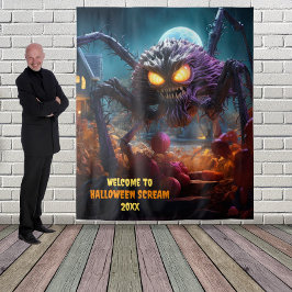 Tapiz Gran araña temible de Halloween fondo colgante