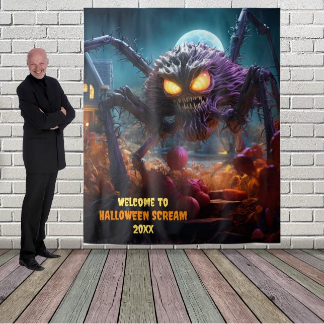 Tapiz Gran araña temible de Halloween fondo colgante (Subido por el creador)