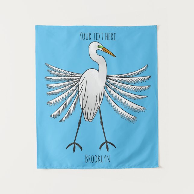 Tapiz Gran ilustracion de personalizado de aves de garga (Anverso)