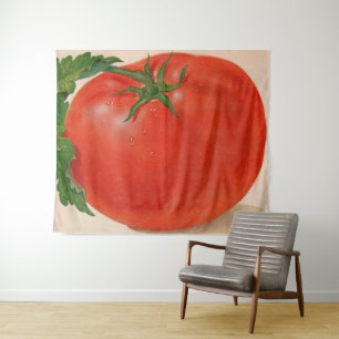Tapiz gran impresión de tomate jugoso BIG