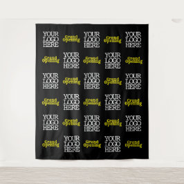 Tapiz Gran inauguración de color negro para empresas