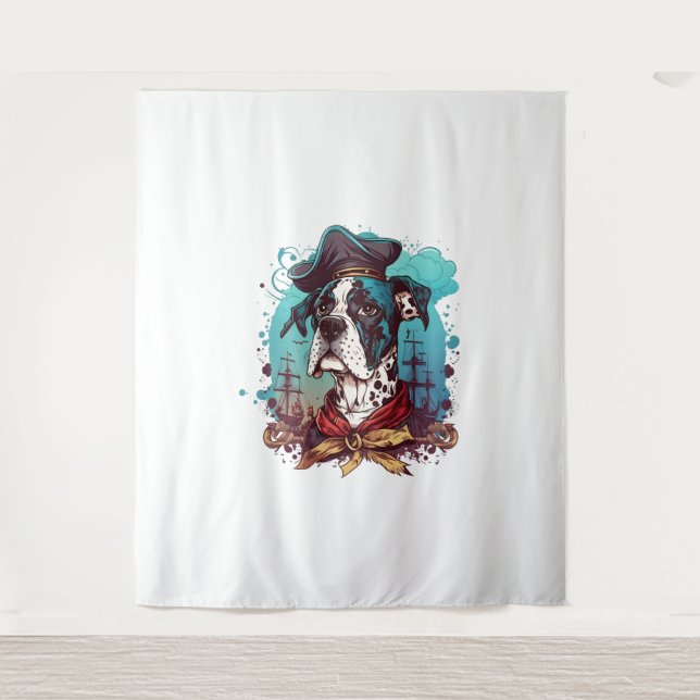 Tapiz Gran Pirata de Perro de Danés (Anverso)