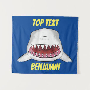 Tapiz Gran tiburón blanco significa ilustracion personal