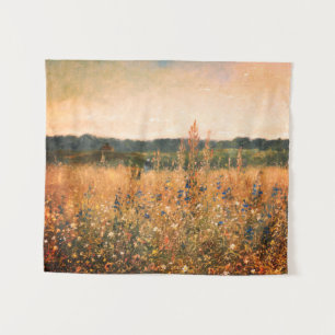 Tapiz Gran Vintage Botanage Wall Art Gold Field Floral