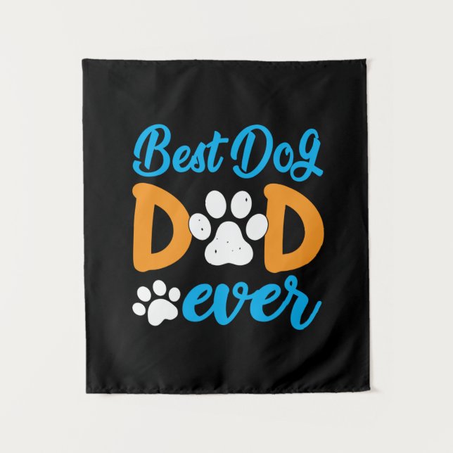 Tapiz Grandfather Gift | Best Dog Dad Ever (Anverso)