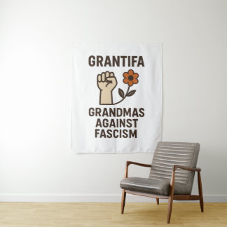 Tapiz Grandmas Against Fascism Poster