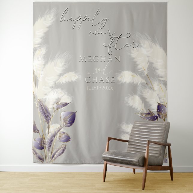 Tapiz Grasa Amethyst Anthurium Ivory Pampas (In situ)