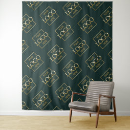 Tapiz Green Business Logo Pattern Trade Show Backdrop
