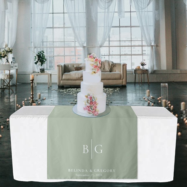 Tapiz Green Wedding Sweetheart Table Runner Decor Sign (Green Wedding Sweetheart Table Runner Decor Tapestry)