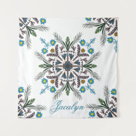 Tapiz Greenery Botánico Moderno Mandala Bohemio Nombre