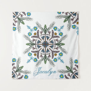 Tapiz Greenery Botánico Moderno Mandala Bohemio Nombre