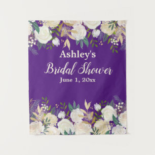 Tapiz Greenery Bridal Shower Photo Booth Purple Prop