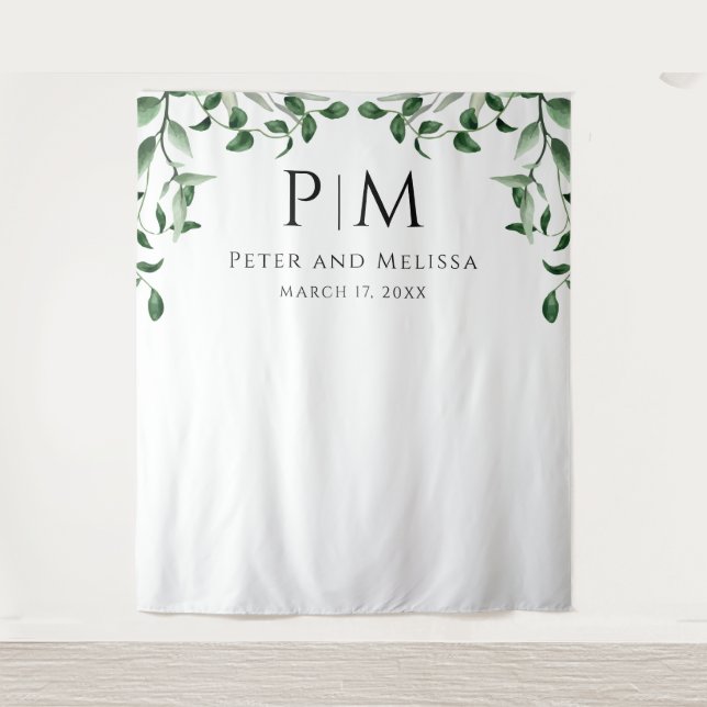 Tapiz Greenery Wedding Backdrop (Anverso)