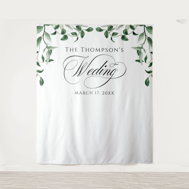 Tapiz Greenery Wedding Backdrop (Anverso)