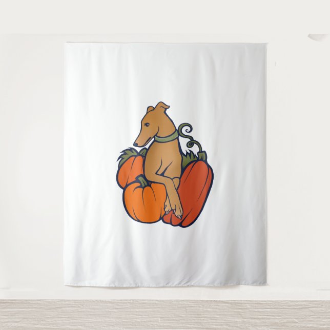 Tapiz greyhound de halloween (Anverso)