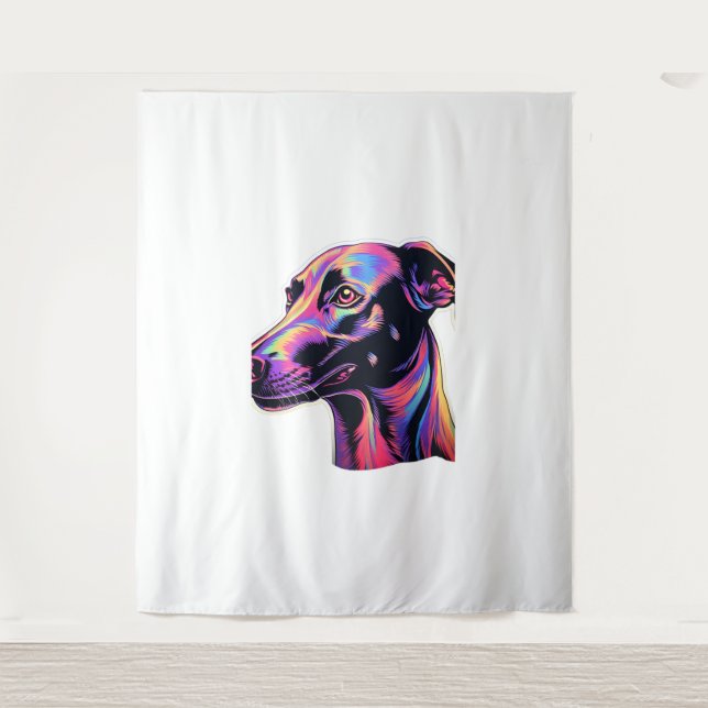 Tapiz Greyhound Neon Design (Anverso)