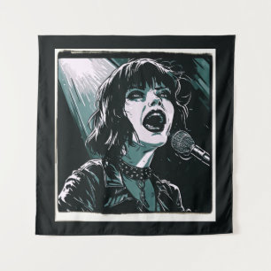 Tapiz Grita Fuerte Puntal Rocker Estilo Retro Vintage