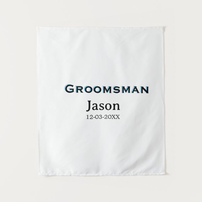 Tapiz Groom Squad groomsman despedida de soltera agregar (Anverso)