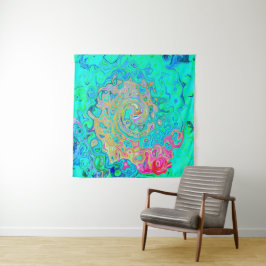 Tapiz Groovy Abstract Retro Arcoiris Liquido Swirl