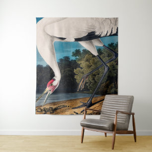 Tapiz Grúa de Hooping del americano de Audubon