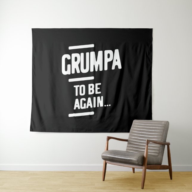 Tapiz Grumpa De Nuevo | Regalo del abuelo (In situ (horizontal))