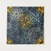 Grunge rosa náutico brújula de viento vintage 