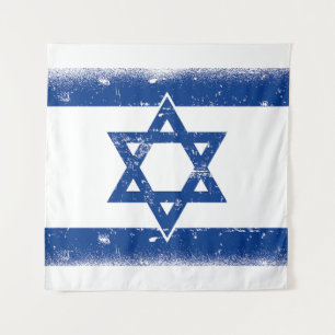 Tapiz Grungge de la bandera de Israel