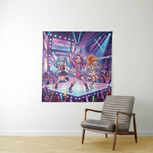 Tapiz Grupo de chicas JPop de dibujos animados