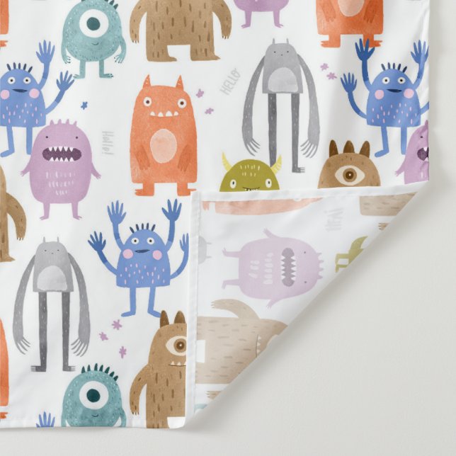 Tapiz Guardería para niños pequeños monstruos (Detalle)